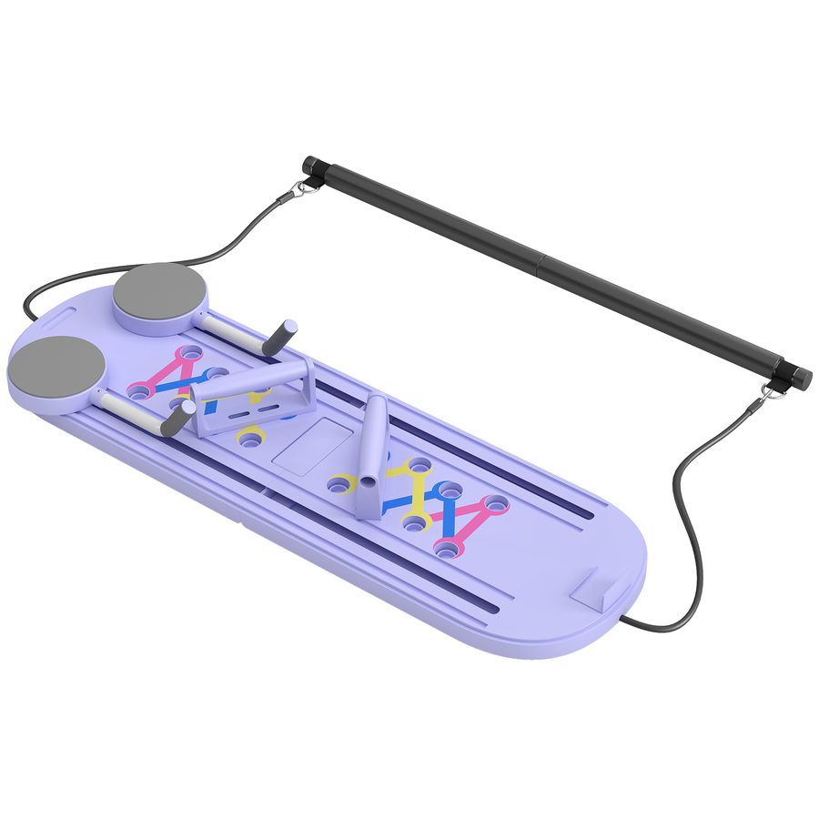 SPORTNOW 5-in-1 Liegestützgriffe klappbar Push Up Bars mit Widerstandsbänder Ellenbogenpads Liegestützgriffen, tragbare Fitness Parallettes für Muskeltraining, Krafttraining Hellblau   Aosom von SPORTNOW