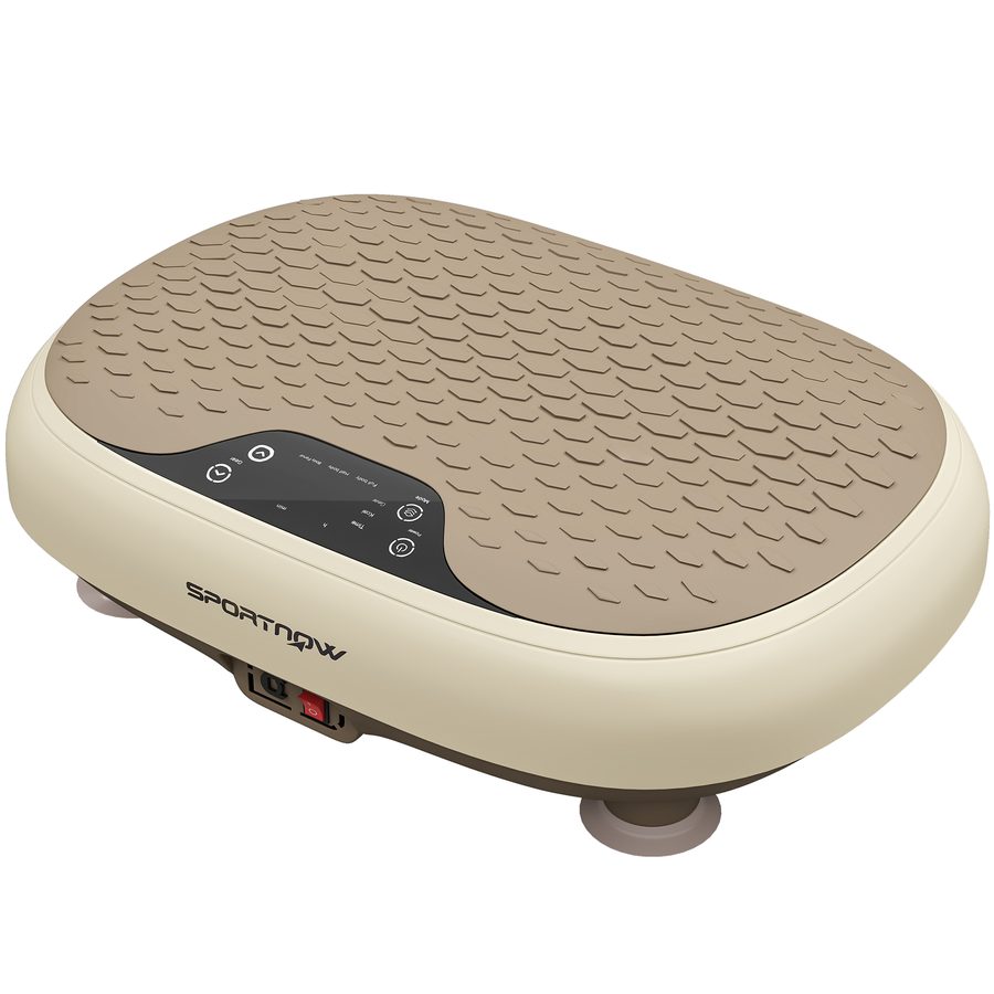 SPORTNOW Vibrationsplattform, 20 Geschwindigkeiten, 3 Programme, Vibrationsplattform Muskulär 150W mit LED-Display, Fernbedienung, Trainingsgerät für Zuhause, Abnehmen, Lymphdrainage   Aosom von SPORTNOW