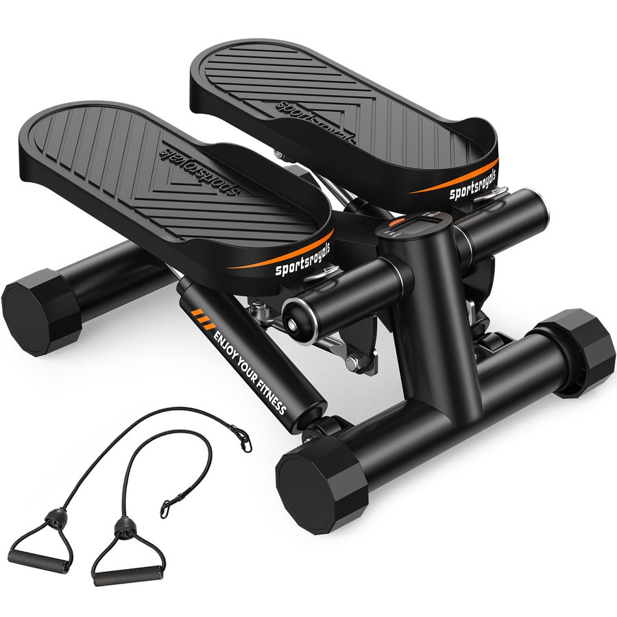 Sportsroyals Exercise Stair Stepper für Zuhause – Up-Down Swing Stepper mit Power Ropes for Bein/Arm/Butt Training, Home Office Fitness Exercise