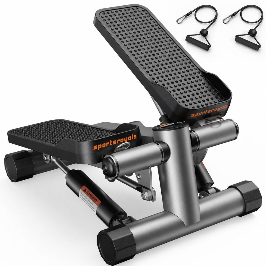 Sportsroyals Exercise Stair Stepper für Zuhause – Up-Down Swing Stepper mit Power Ropes for Bein/Arm/Butt Training, Home Office Fitness Exercise