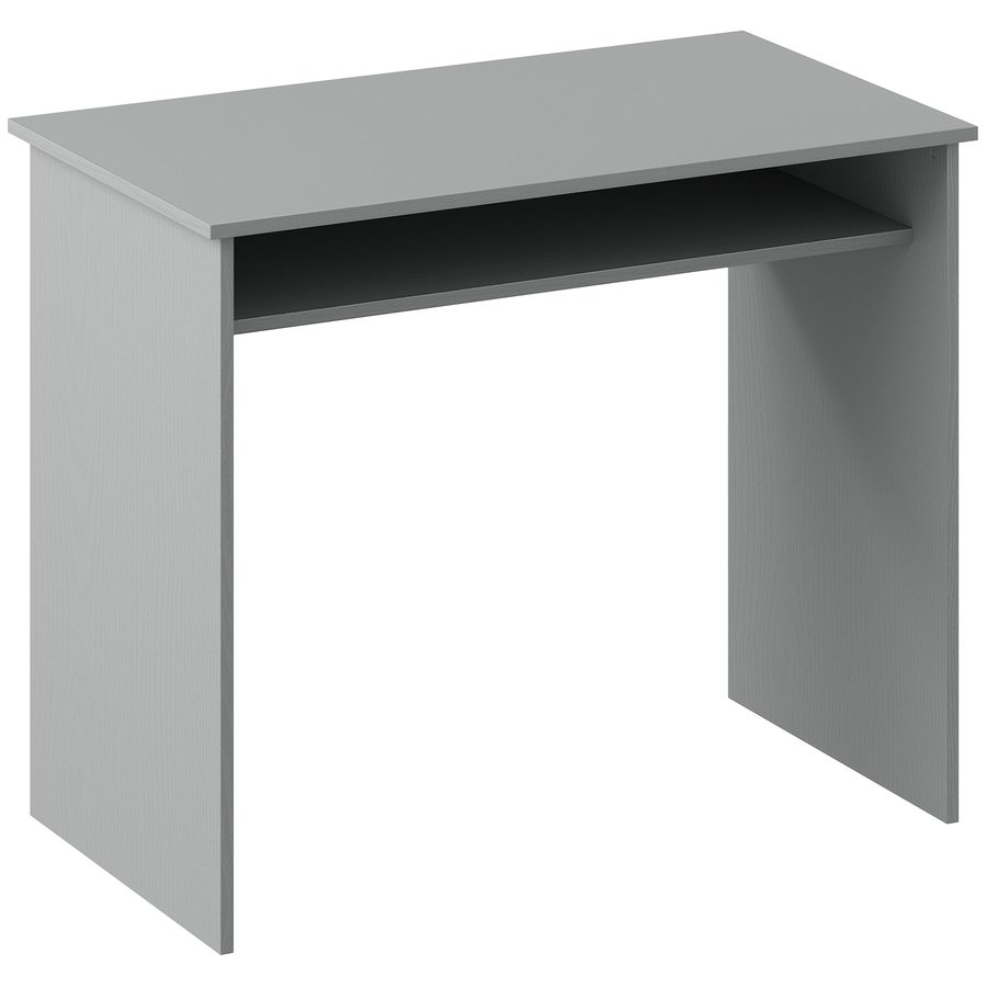 HOMCOM Computertisch kompakt, schlichtes Design mit 1 Ablage, Spanplatte, dim. 90l x 50P x 74H cm, grau   Aosom von HOMCOM