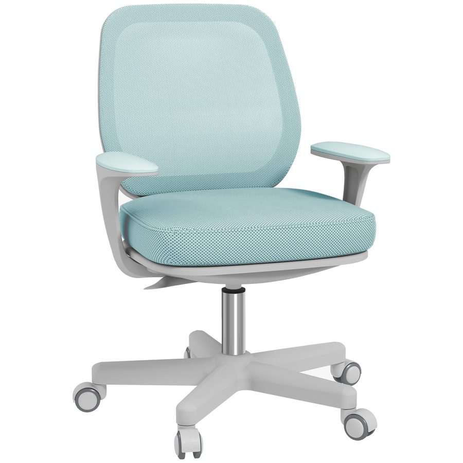 Vinsetto Bürostuhl, Ergonomisch Schreibtischstuhl mit Drehfunktion, Höhenverstellbar Computerstuhl für Home-Office, Polyester, Grün   Aosom von Vinsetto