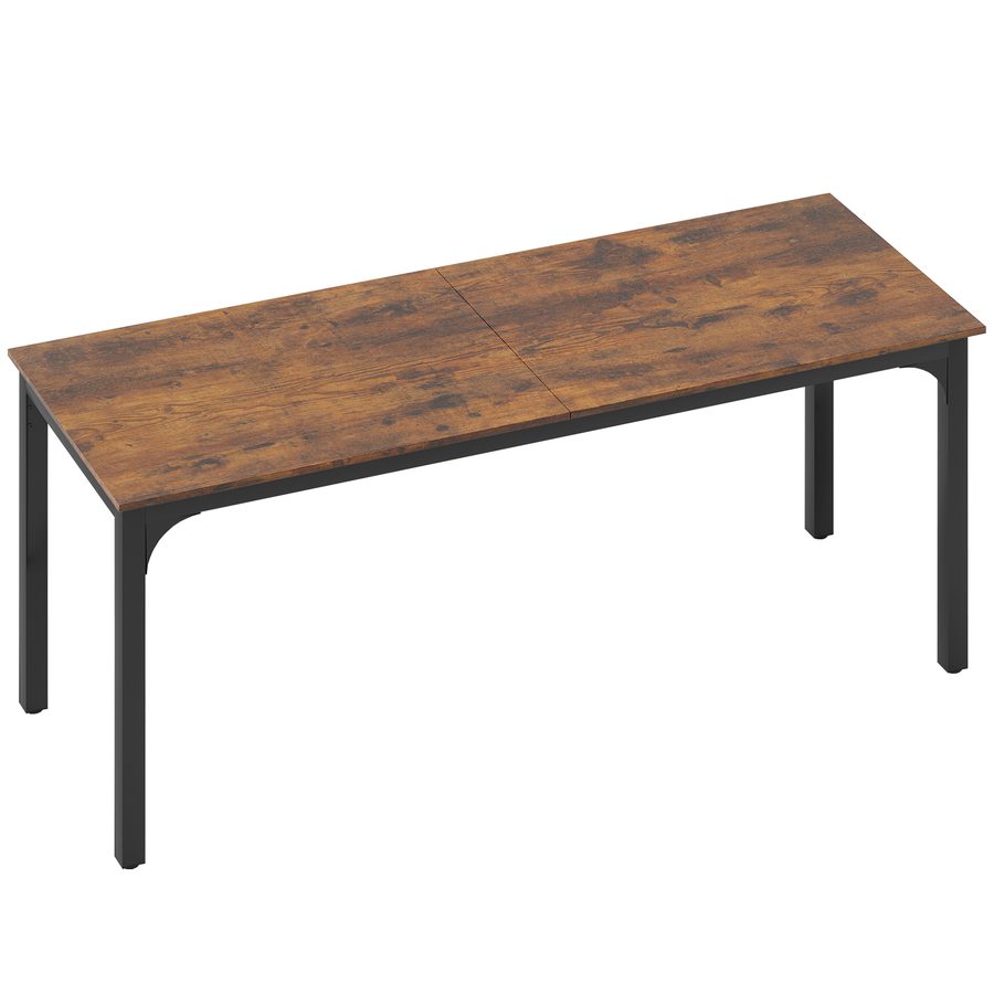 HOMCOM Schreibtisch Computertisch Bürotisch mit Industrie-Design, Stahlgestell für Arbeitszimmer Schlafzimmer Home Office, 200 x 60 x 75 cm Rustikal Braun   Aosom von HOMCOM