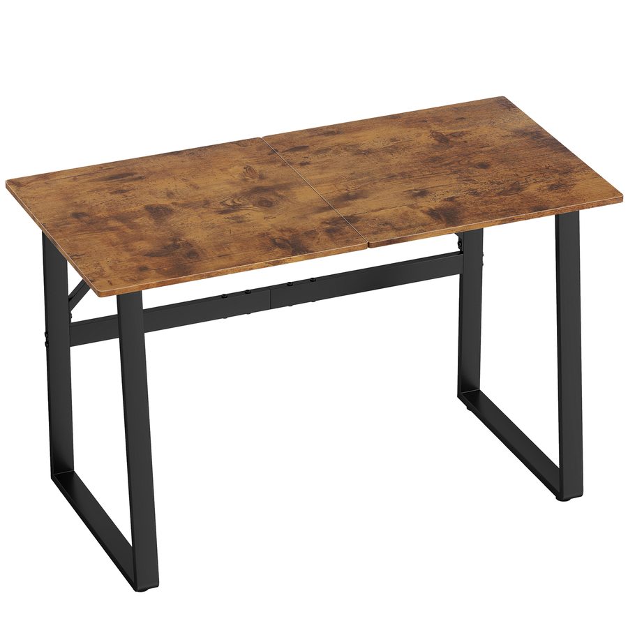 HOMCOM Schreibtisch Computertisch mit Stahlrahmen Bürotisch Industrieller PC Tisch für Arbeitszimmer Schlafzimmer Home Office, 120 x 60 x 76 cm Rustikal-Braun+Schwarz   Aosom von HOMCOM