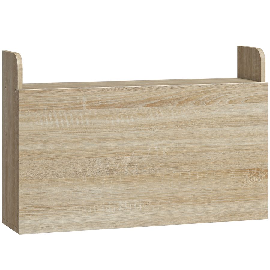 HOMCOM Wand-Schreibtisch, Wand-Computerschreibtisch mit platzsparenden Ablagen für Zuhause und Büro, 77x20x51 cm, Eiche   Aosom von HOMCOM
