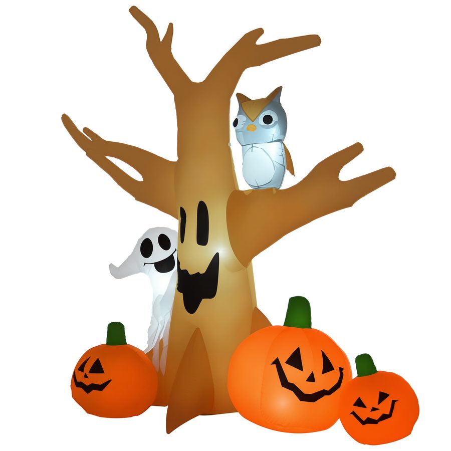 HOMCOM Halloween Aufblasbares Spukgespenst Luftfigur Aufleuchtend Deko 120/ 240 cm (Aufblasbarer Spukbaum)   Aosom von HOMCOM