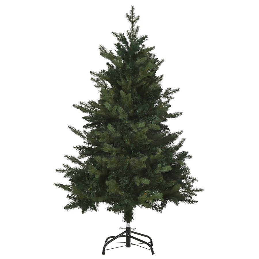 HOMCOM Weihnachtsbaum 1,2 m Christbaum Kunsttanne mit 657 Zweigen und Metallfuß PVC Grün Ø85 x 120H cm für festliche Dekoration   Aosom.de von HOMCOM