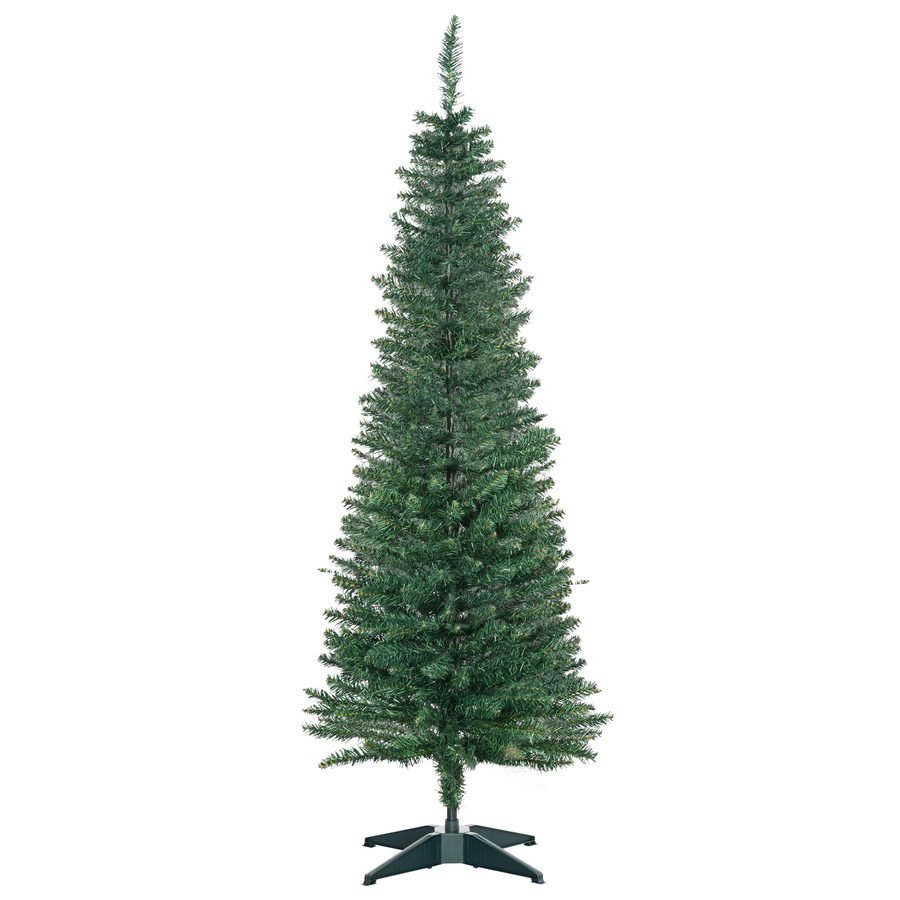 HOMCOM Weihnachtsbaum 1,5 m Christbaum Kunsttanne mit Ständer, zerlegbar, 294 Äste, PVC Grün Ø46 cm für festliche Dekoration   Aosom.de von HOMCOM