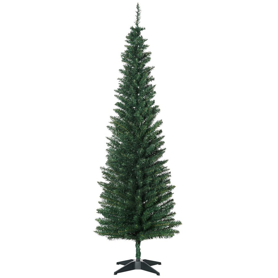 HOMCOM Weihnachtsbaum Tannenbaum 390 Spitzen Grün Ø 55 x H180 cm mit stabilem Kunststoffständer für festliche Dekoration   Aosom.de von HOMCOM