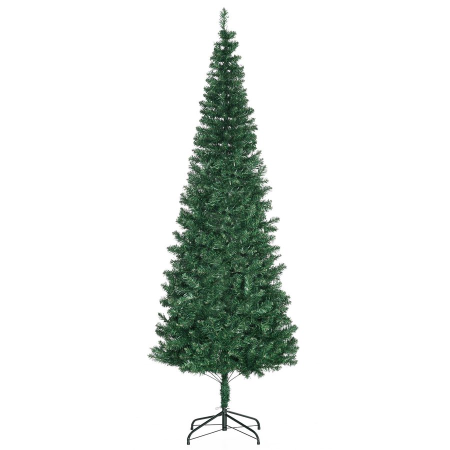 HOMCOM Weihnachtsbaum 2,1 m Christbaum Kunsttanne zerlegbar mit Ständer 631 Äste PVC Grün Ø81 cm für festliche Dekoration   Aosom.de von HOMCOM