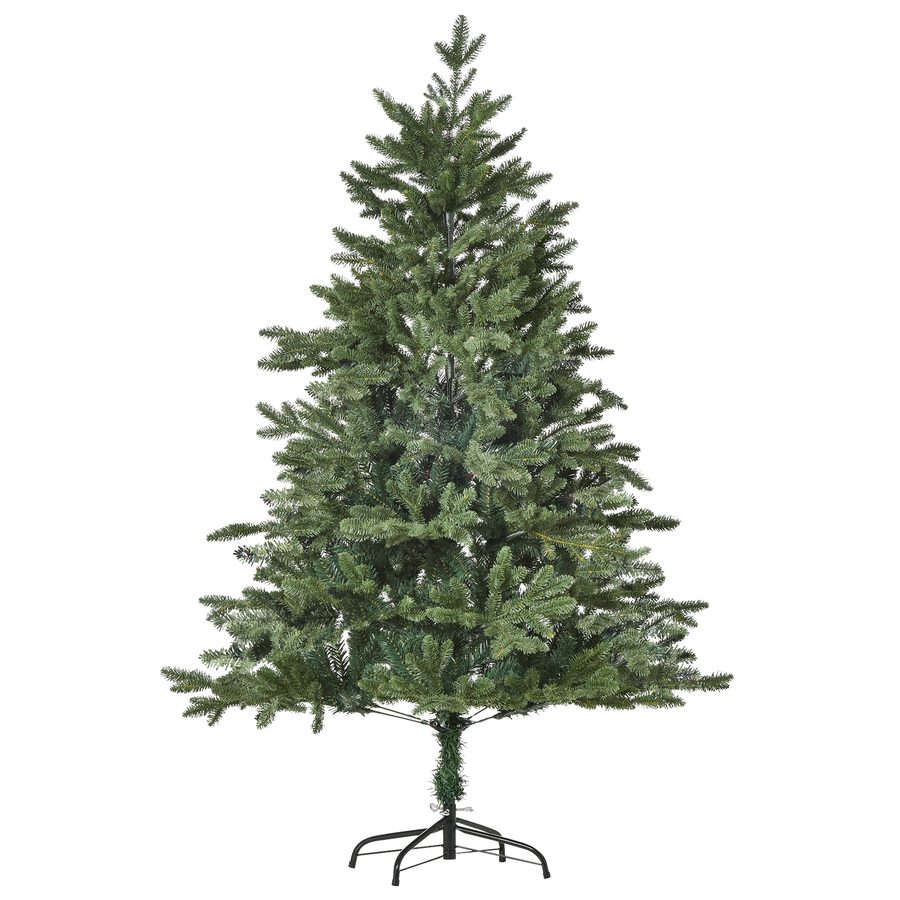 HOMCOM künstlicher Weihnachtsbaum 1,5 m Tannenbaum PVC PE Metall Grün Ø105 cm für festliche Dekoration   Aosom.de von HOMCOM