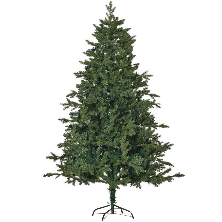 HOMCOM künstlicher Weihnachtsbaum 1,8 m Tannenbaum PVC PE mit Metallständer, grüner Christbaum Ø90 cm für festliche Dekoration   Aosom.de von HOMCOM