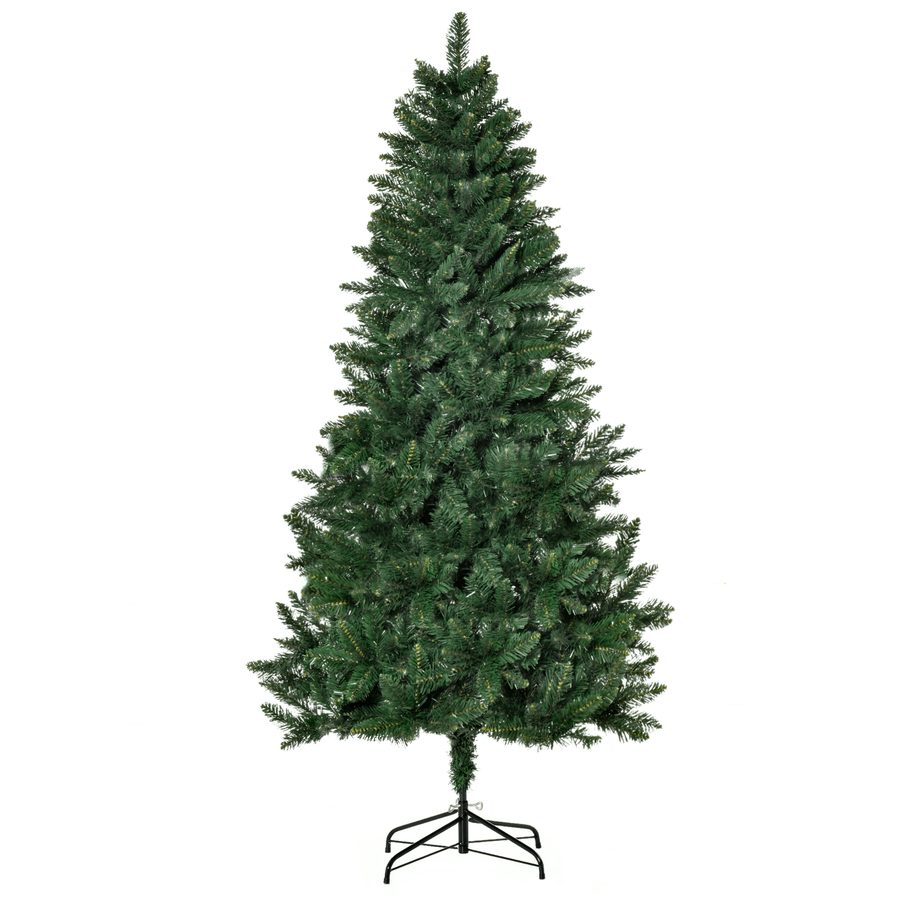 HOMCOM Künstlicher Weihnachtsbaum 180 cm künstlich Kieferbaum mit 724 Zweigen in zwei Ausführungen, Christbaum Weihnachtsdeko inkl. Metallständer für drinnen   Aosom von HOMCOM