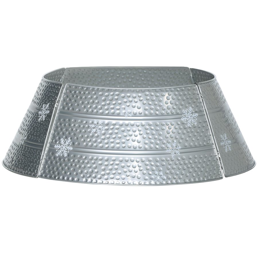 HOMCOM Baumkragen für Weihnachtsbaum, Metall-Baumrock, wasserdicht, Party- und Wohnungsdekoration, 66x66x23 cm, Silber   Aosom von HOMCOM