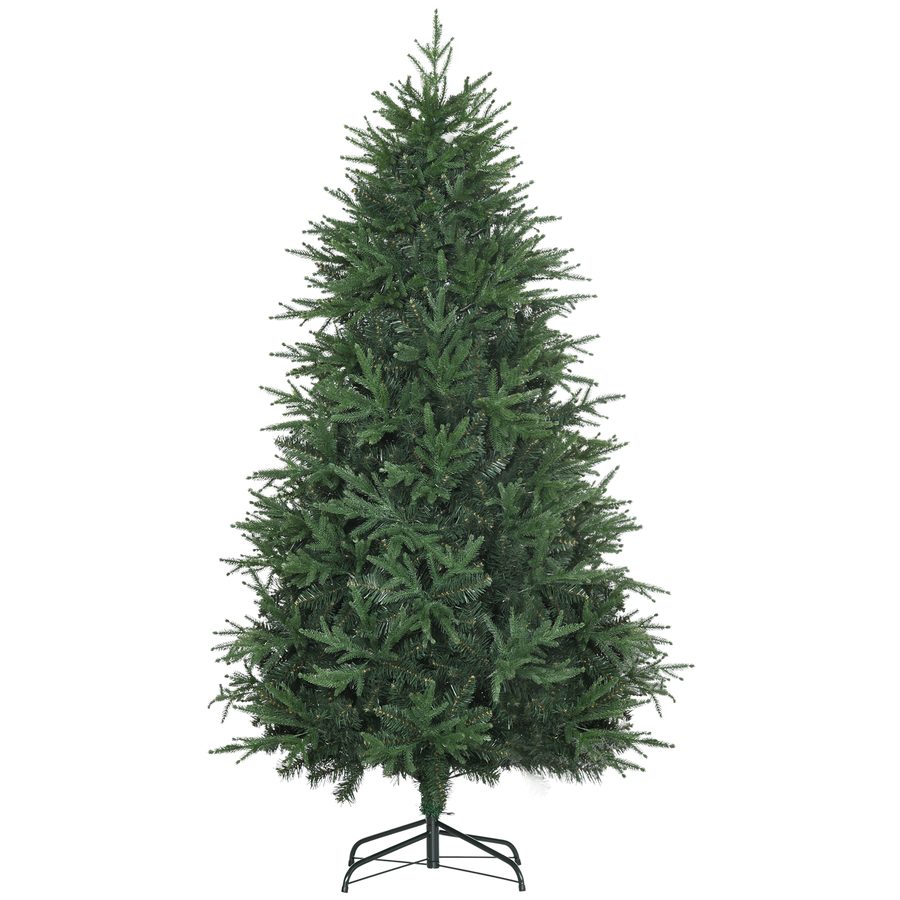 HOMCOM 180 cm künstlicher Weihnachtsbaum naturgetreu mit dichten Zweigen und 4030 Astspitzen, realistisches Aussehen in Grün   Aosom.de von HOMCOM