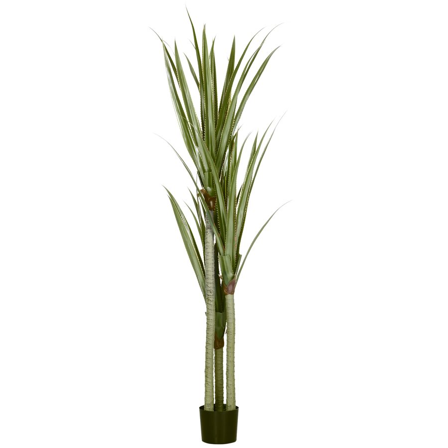 HOMCOM Künstliche Yucca groß 190cm Kunstpflanze, Plastik Künstliche Pflanze im Topf, Fake Plant wie echt für Wohnzimmer Schlafzimmer Büro Garten Moderne Dekoration Geschenk   Aosom von HOMCOM