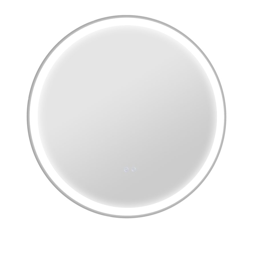kleankin Badspiegel mit LED Beleuchtung, Ø 60 cm Leuchtspiegel mit Touch-Funktion, Memory-Funktion beschlagfrei mit Alurahmen   Aosom von Kleankin