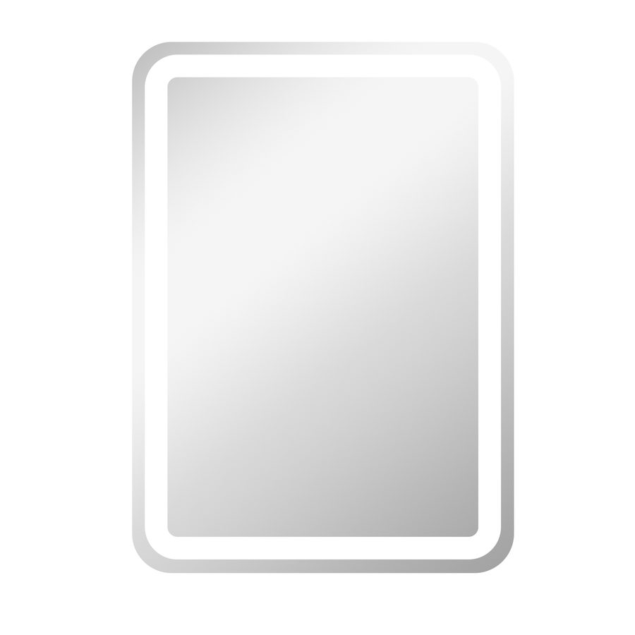 kleankin Bad Spiegel LED 50 x 70 cm mit 3 Lichtfarben und Touch-Schalter, IP44, automatisch Anti-Beschlag, Memory-Funktion, Hartglas Silber   Aosom.de von HOMCOM