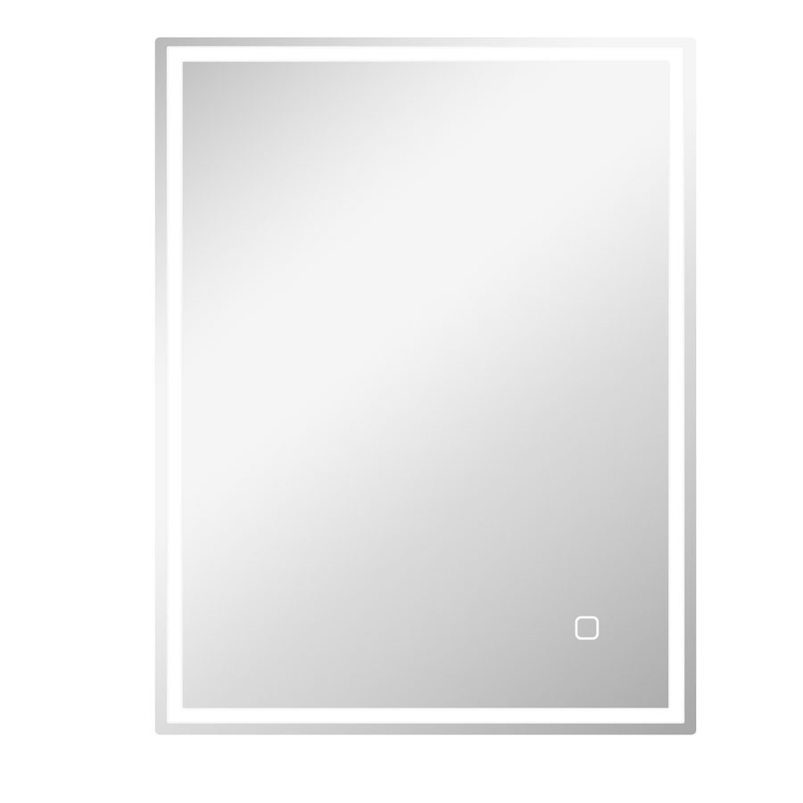 HOMCOM Badezimmerspiegel mit Beleuchtung Badezimmerspiegel mit Licht Memory-Funktion 3 Lichtfarben Touchschalter Silber   Aosom.de von HOMCOM
