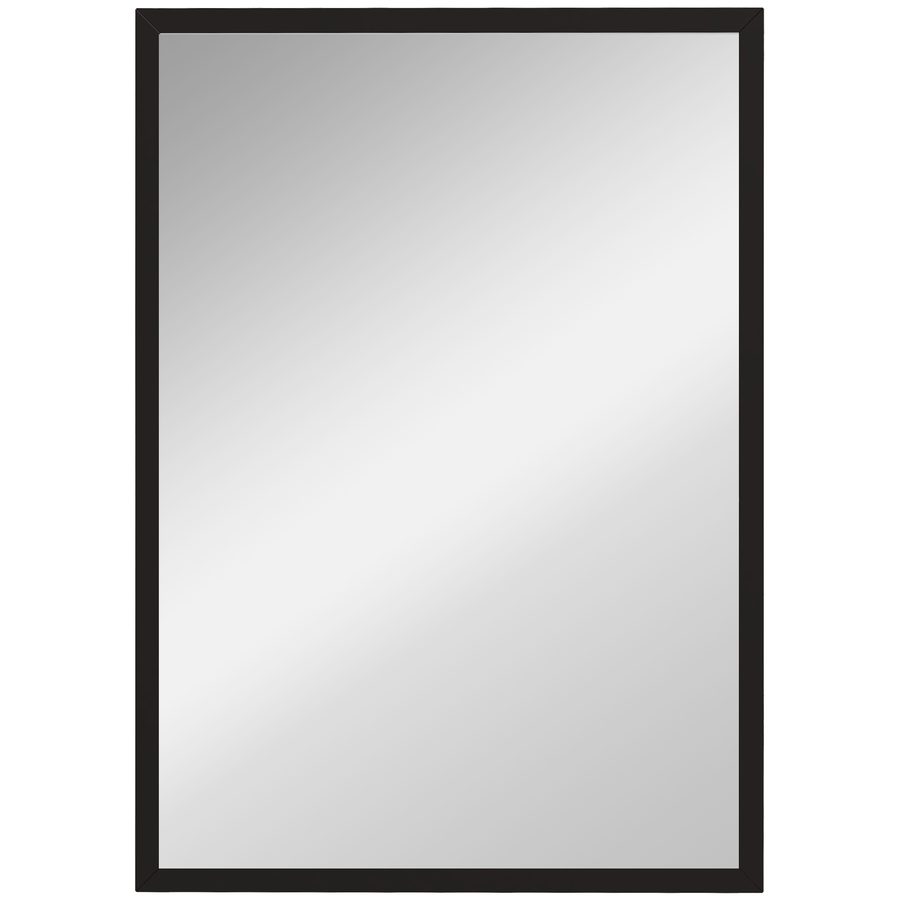 HOMCOM Wandspiegel 50 x 70 cm Rechteckig Spiegel Dekorativer Hängespiegel Badezimmerspiegel für Schlafzimmer Badezimmer Wohnzimmer Flur Schwarz   Aosom von HOMCOM