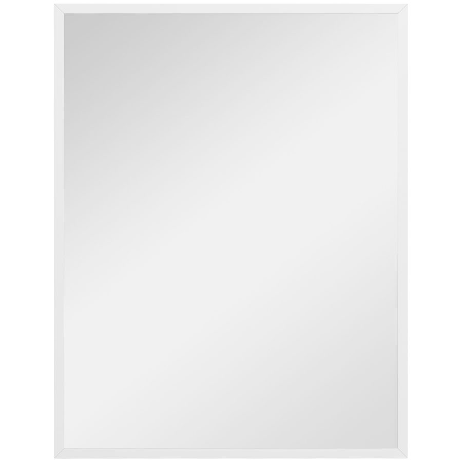 HOMCOM Wandspiegel 70 x 90 cm Rechteckig Spiegel Dekorativer Hängespiegel Badezimmerspiegel für Schlafzimmer Badezimmer Wohnzimmer Flur Weiß   Aosom von HOMCOM