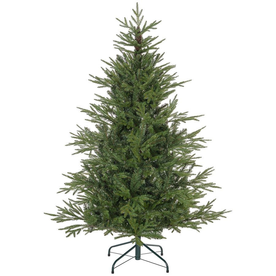 HOMCOM künstlicher Weihnachtsbaum 150 cm mit 1724 Spitzen klappbar und Metallständer für festliche Weihnachtsdekoration in Grün   Aosom.de von HOMCOM