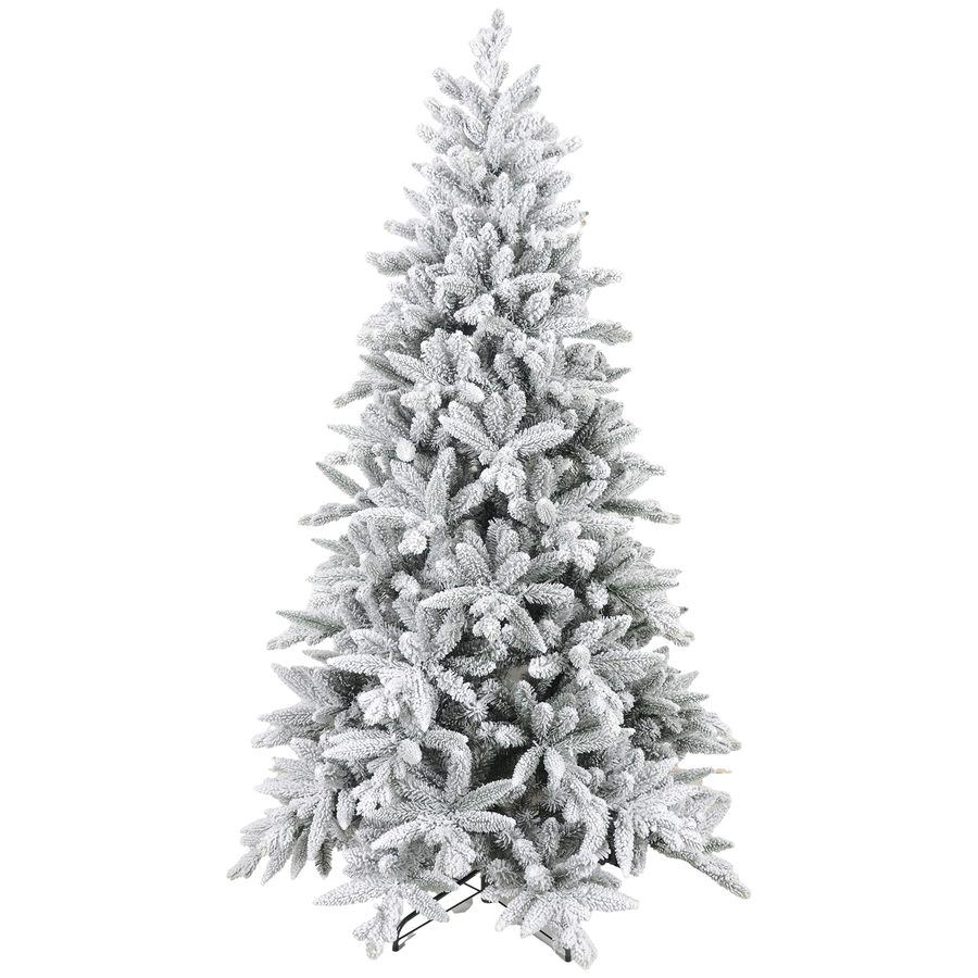 HOMCOM Künstlicher Weihnachtsbaum, 180 cm Christbaum mit 994 Spitzen, Kunstschnee, klappbar Metallständer, für Weihnachten Deko, Grün   Aosom von HOMCOM