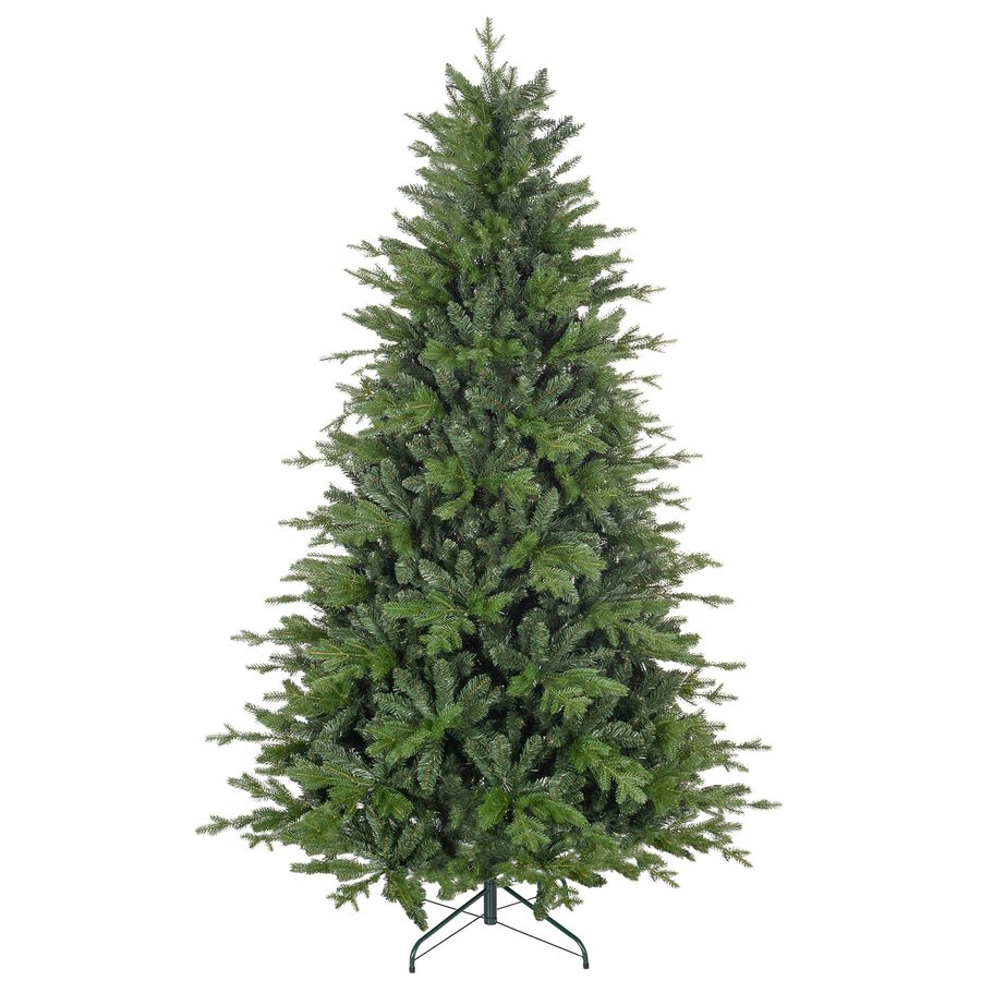 HOMCOM Weihnachtsbaum Künstlich 210 cm Christbaum mit 2445 Flammhemmenden Spitzen, Faltbarer Metallständer, für Innen, Deko, Grün   Aosom von HOMCOM