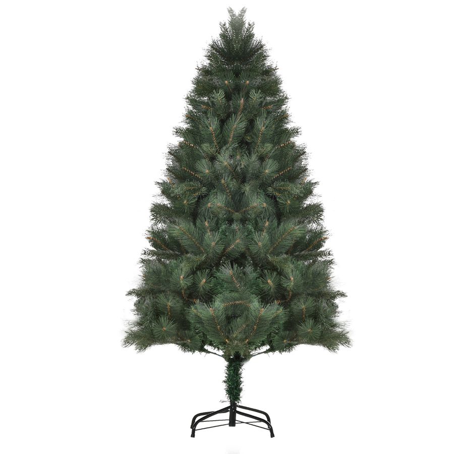 HOMCOM Künstlicher Weihnachtsbaum, 180 cm Christbaum mit 375 Spitzen, Metallständer, realistisches Aussehen, für Weihnachtsfest, Indoor, Grün   Aosom von HOMCOM