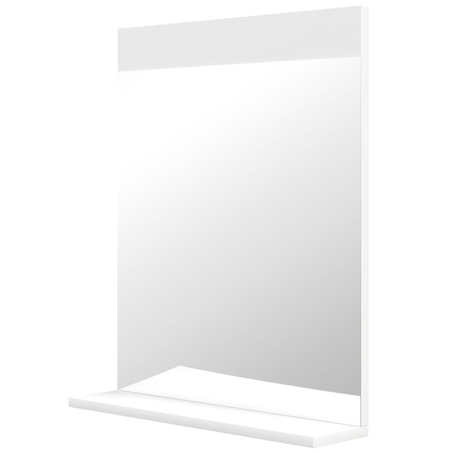 HOMCOM Badezimmerspiegel, Wandspiegel mit Regal, für Wohnzimmer, Schlafzimmer, 50 x 12 x 60 cm, weiß   Aosom von HOMCOM