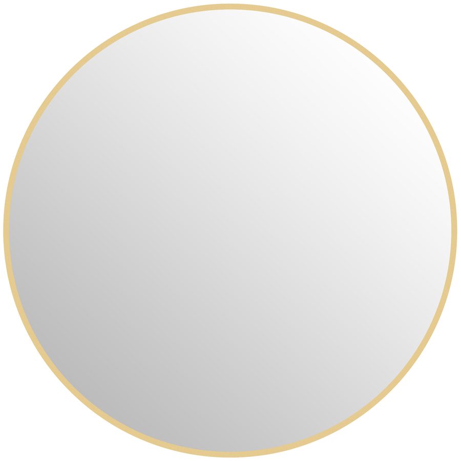 HOMCOM Badspiegel 70x70 cm Rund Spiegel mit Rahmen, Splitterschutzfolie, Wandspiegel für Schlafzimmer Badzimmer, Gold   Aosom von HOMCOM