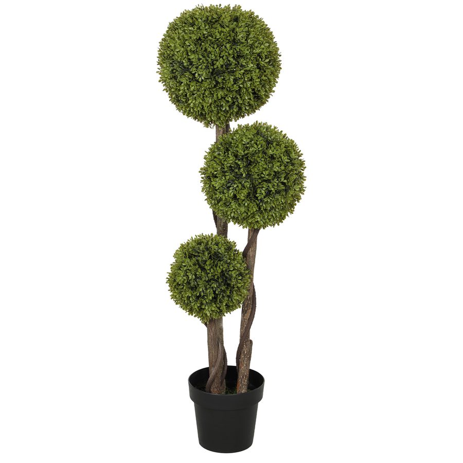 HOMCOM Künstlicher Buchsbaum, 115 cm Zimmerpflanze, Kunstpflanze im Topf, Dekopflanze, Dekorative Pflanzen für Zuhause, Büro, Flur, Garten, Grün   Aosom von HOMCOM