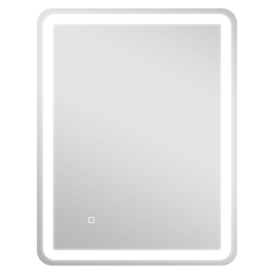HOMCOM Badspiegel, 60 x 80 cm LED Spiegel mit Touch-Schalter, Memory-Funktion, Wandspiegel Beschlagfrei Lichtspiegel mit 3 Lichtfarben, Silber   Aosom von HOMCOM