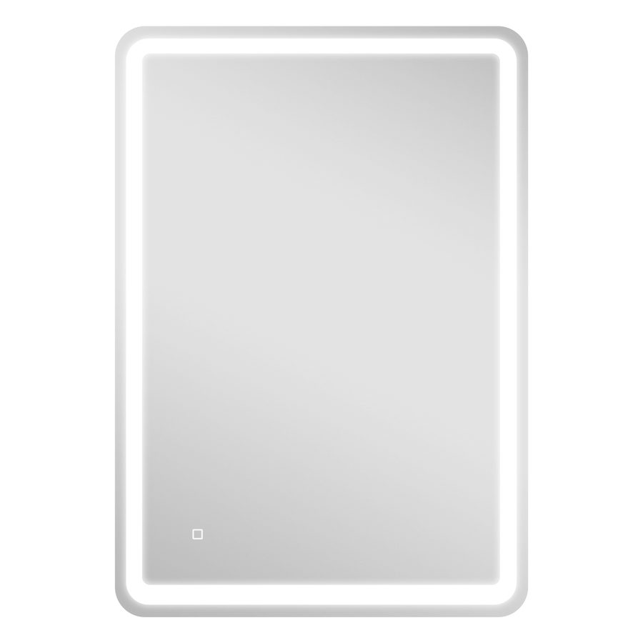 HOMCOM Badspiegel mit Beleuchtung 70 x 100 cm LED Spiegel mit 3 Lichtfarben Wandspiegel mit Touchschalter, Memory-Funktion Lichtspiegel Beschlagfrei Silber   Aosom von HOMCOM