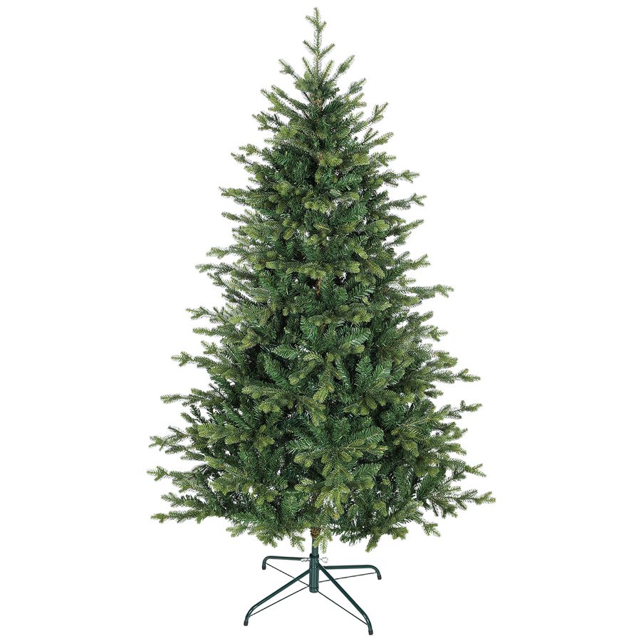 HOMCOM Weihnachtsbaum künstlich 180 cm Christbaum mit dichten Zweigen Fichtenform mit klappbarem Metallständer Weihnachtsdeko Grün   Aosom von HOMCOM