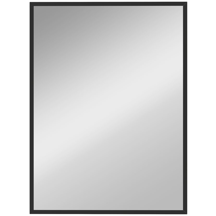HOMCOM Wandspiegel 76,2 x 101,6 cm Rechteckig Spiegel Dekorativer Hängespiegel Badezimmerspiegel für Schlafzimmer Badezimmer Wohnzimmer Flur Schwarz   Aosom von HOMCOM