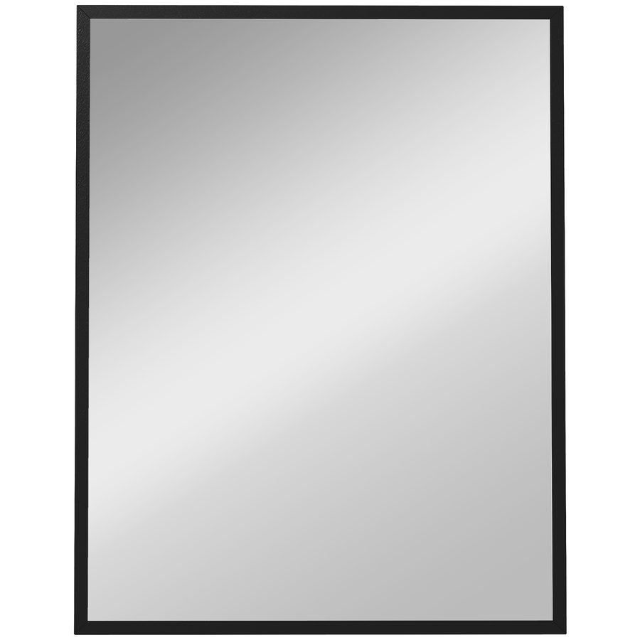HOMCOM Wandspiegel 70 x 90 cm Rechteckig Spiegel Dekorativer Hängespiegel Badezimmerspiegel für Schlafzimmer Badezimmer Wohnzimmer Flur Schwarz   Aosom von HOMCOM