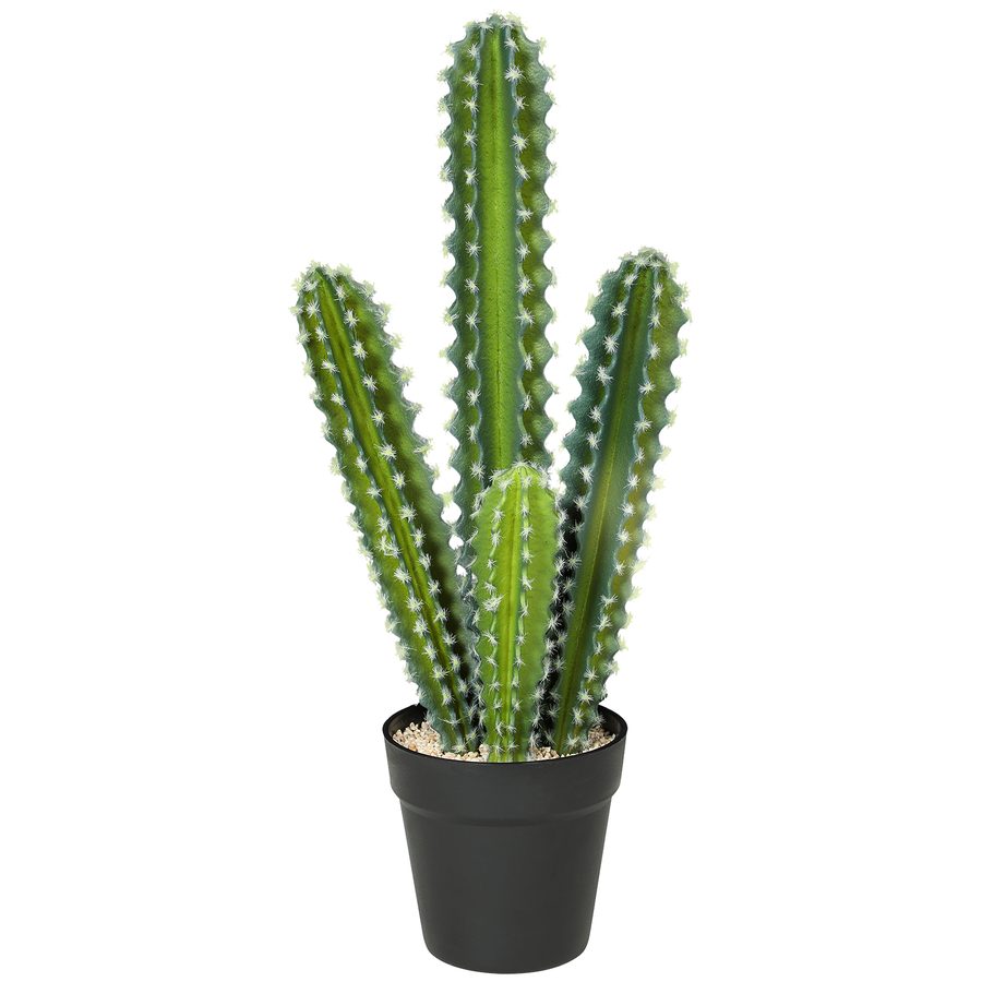 HOMCOM Kunstpflanze Kaktus Pflanzen 53 cm künstliche Pflanzen im Topf, Säulenkaktus Fake Plant wie echt für Zuhause, Büro, Einweihungsgeschenke, Dekoration   Aosom von HOMCOM