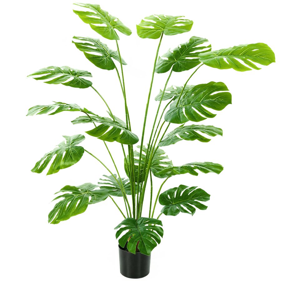 HOMCOM Künstliche Pflanze Monstera Deliciosa mit Topf, Höhe 150 cm, für Innen, Grün   Aosom von HOMCOM
