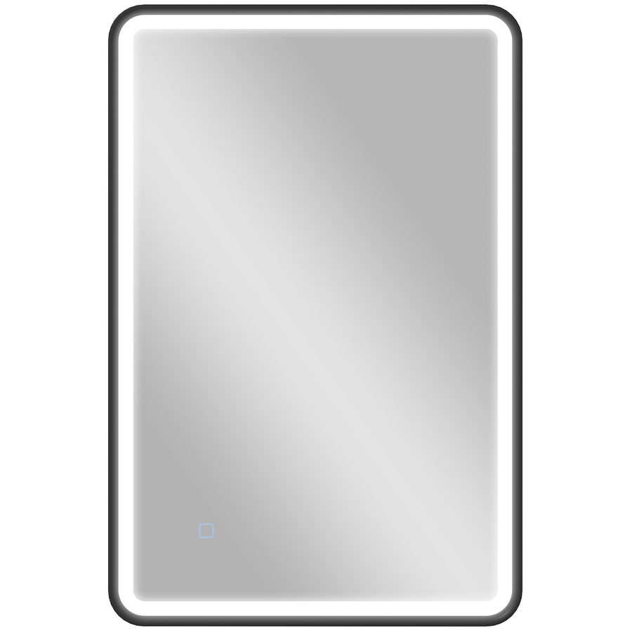 HOMCOM Badspiegel mit Beleuchtung 90x60 cm LED Spiegel mit 3 Lichtfarben Dimmbar, Hintergrundbeleuchtung und Frontbeleuchtung Badezimmerspiegel mit Touchschalter, Memory-Funktion Beschlagfrei Schwarz   Aosom von HOMCOM