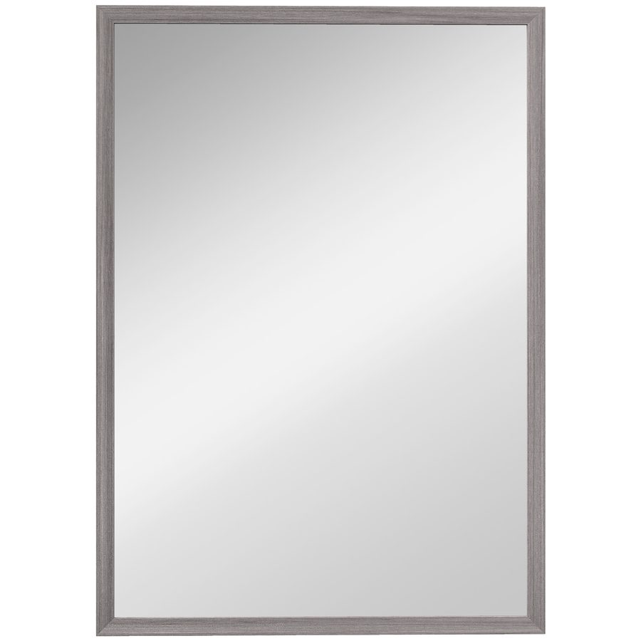 HOMCOM Wandspiegel 50 x 70 cm Rechteckig Spiegel Dekorativer Hängespiegel Badezimmerspiegel für Schlafzimmer Badezimmer Wohnzimmer Flur Grau   Aosom von HOMCOM
