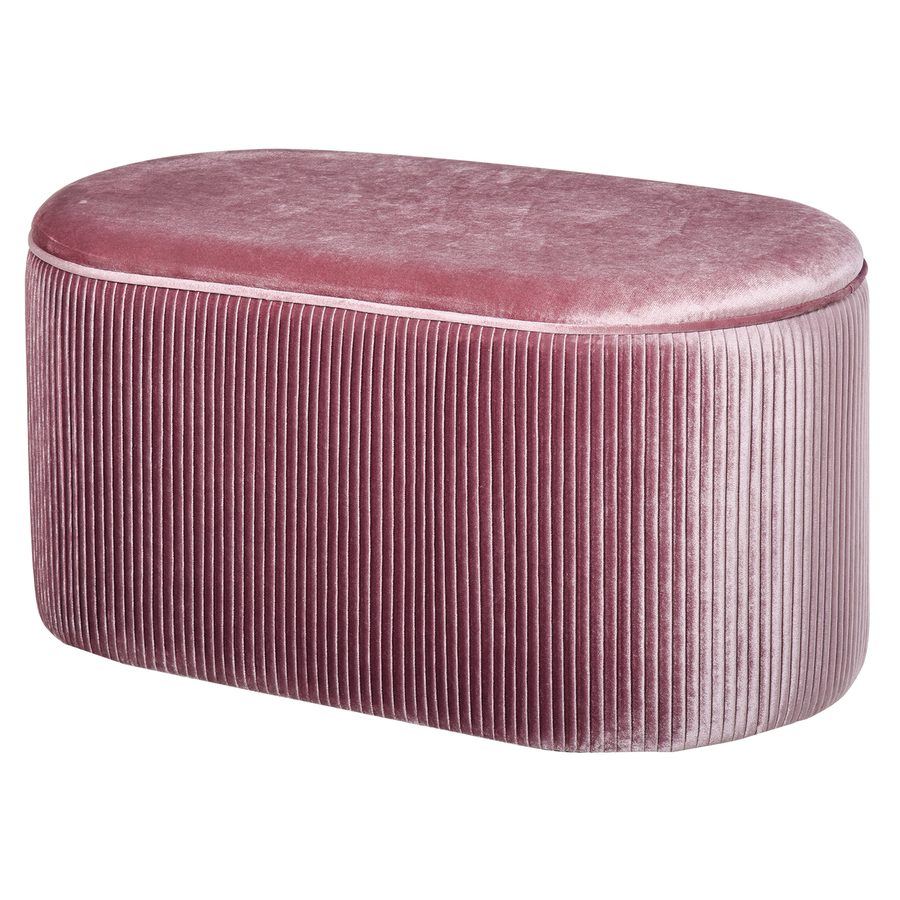 HOMCOM Sitzbank Rosa Polsterbank mit Stauraum im französischen Stil, eleganter Samtbezug, 81x40x41cm für Flur & Wohnzimmer   Aosom.de von HOMCOM