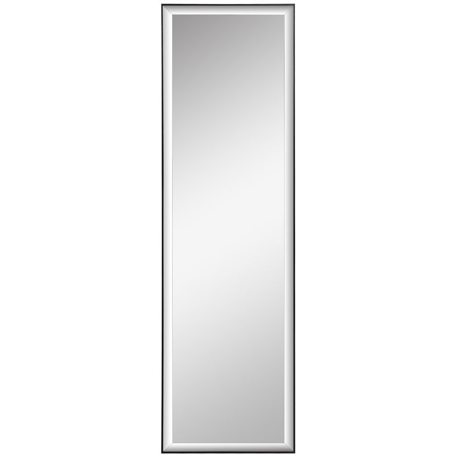 HOMCOM Wandspiegel 120L x 35B cm - Splitterfester Sicherheitsfilm, inklusive Befestigungssystem - Rahmen aus Aluminiumlegierung, Schwarz   Aosom von HOMCOM