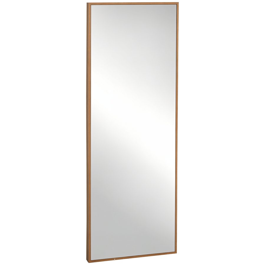 HOMCOM Ganzkörperspiegel Wandspiegel 125x45cm mit Holzrahmen in Natur für Garderobe Flur oder Schlafzimmer   Aosom.de von HOMCOM