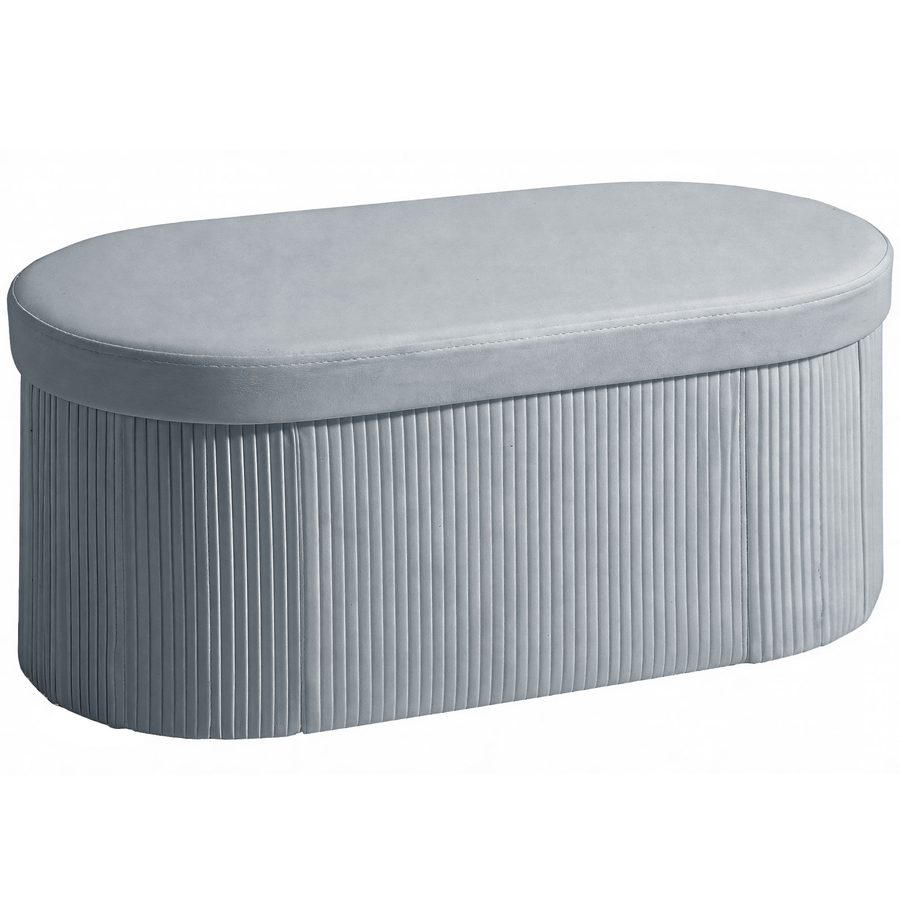 HOMCOM Sitzbank mit Stauraum Klappbar Polsterbank 76 x 38 x 35 cm mit Samt-Optik, Deckel, Sitztruhe für Wohnzimmer, Flur, Schlafzimmer, Dunkelgrau   Aosom von HOMCOM