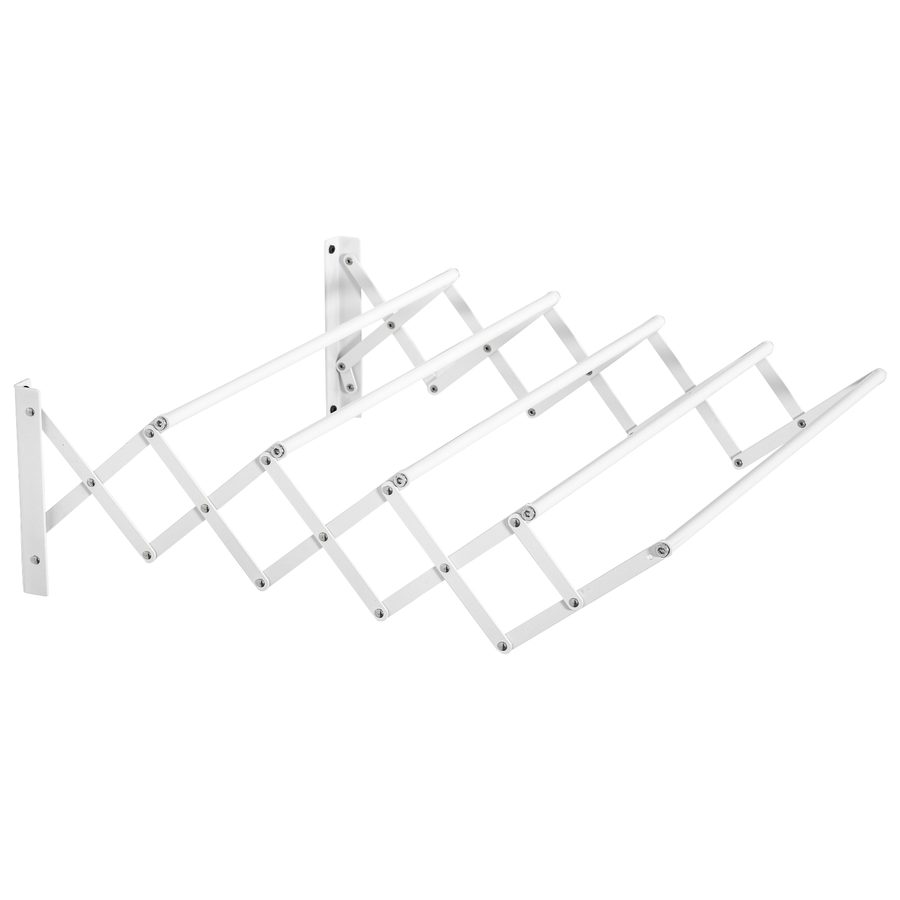 HOMCOM Wandtrockner 57,5cm platzsparender Wäscheständer für drinnen und draußen Metall in Weiß 63,5 x 60 x 20 cm   Aosom.de von HOMCOM