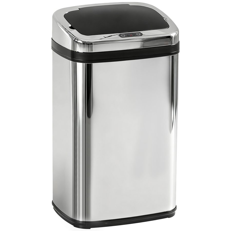 HOMCOM Automatik Sensor Mülleimer 30L mit IR Sensor, viereckig, Edelstahl, optionaler Inneneimer für hygienisches Abfallmanagement   Aosom.de von HOMCOM