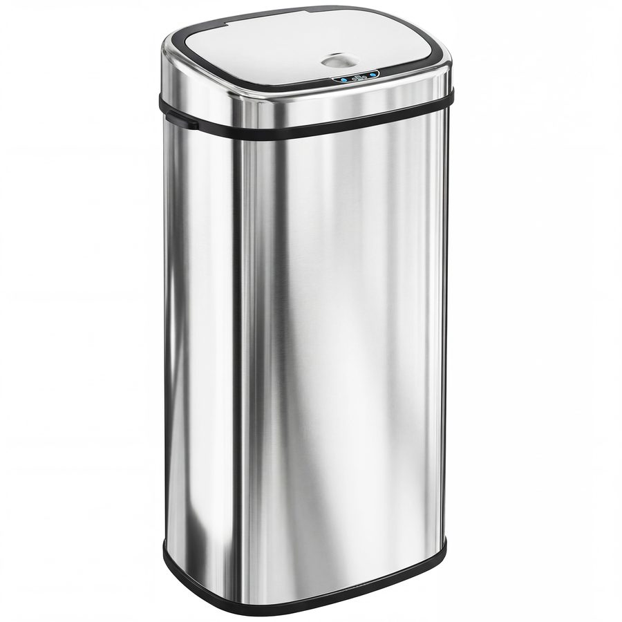 HOMCOM Mülleimer  Automatik Abfalleimer mit Sensor, Küche, Edelstahl, Silber, 68L  Aosom von HOMCOM