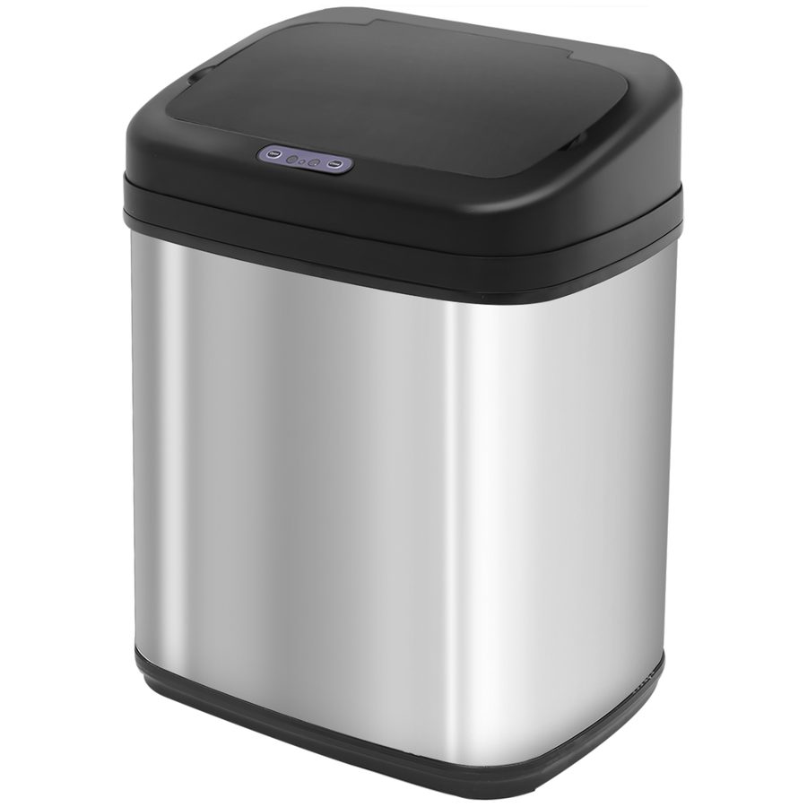 HOMCOM Sensor Mülleimer 20L Edelstahl Automatischer Mülleimer mit Bewegungssensor, Abfalleimer mit Inneneimer Müllbehälter Abfallbehälter für Büro, Schlafzimmer, Küchen Silber+Schwarz   Aosom von HOMCOM