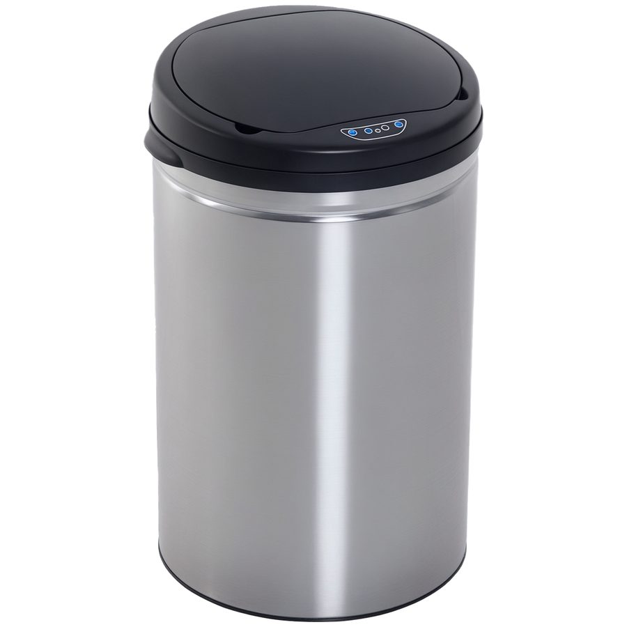 HOMCOM Automatik Sensor Mülleimer  Abfalleimer IR Sensor, Rund, 30L, Optionaler Inneneimer, Edelstahl  Aosom von HOMCOM